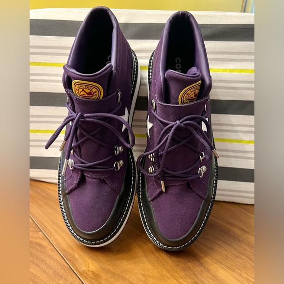 Converse One Star Boot Mid Grand Purple Black White Women's 10 - Picture 3 of 6